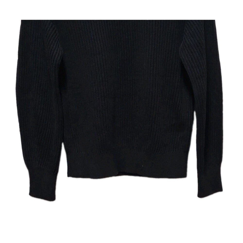 Everlane Organic Cotton Crew Neck Sweater Black Men's Size M Minimalist NWOT - Picture 4 of 14